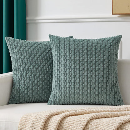 Boho Striped Corduroy Pillow Covers