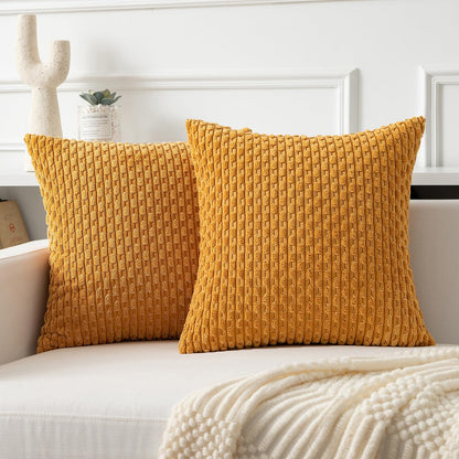 Boho Striped Corduroy Pillow Covers