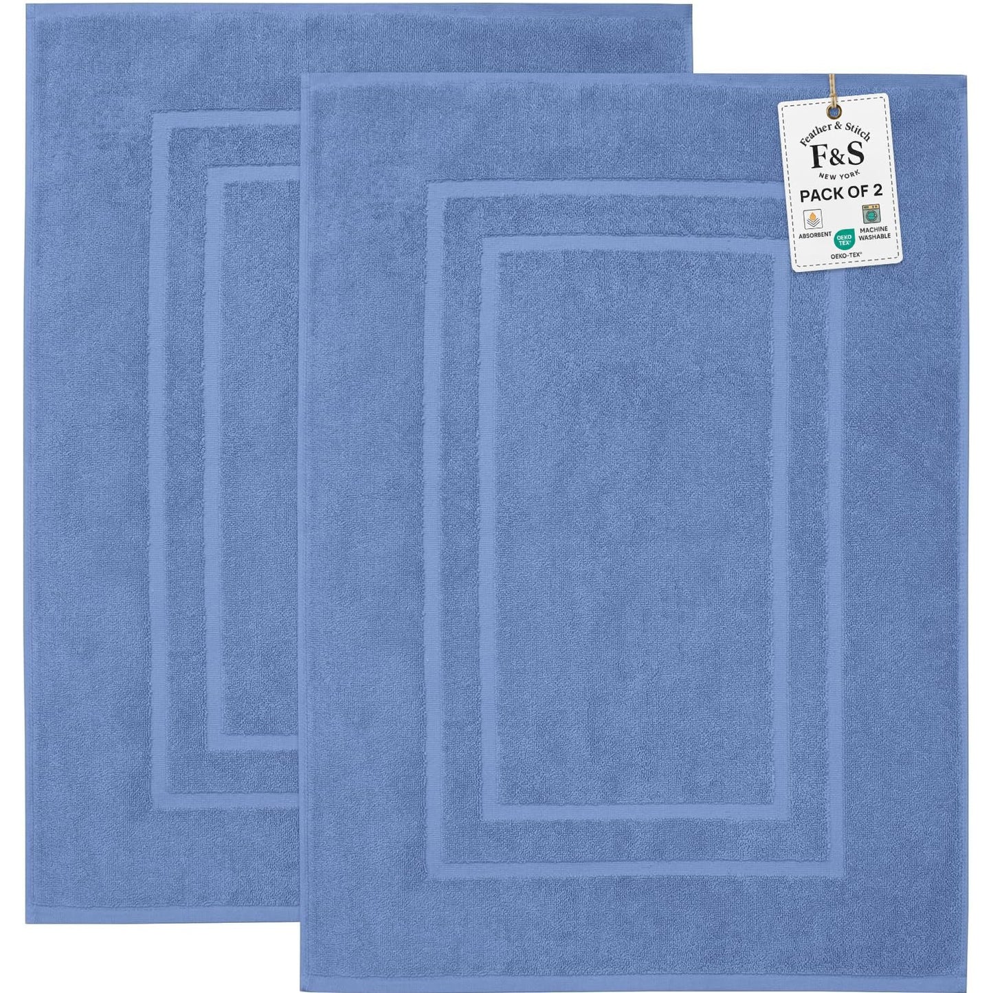 2 Piece Bathroom Bath Mat Set