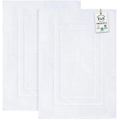2 Piece Bathroom Bath Mat Set