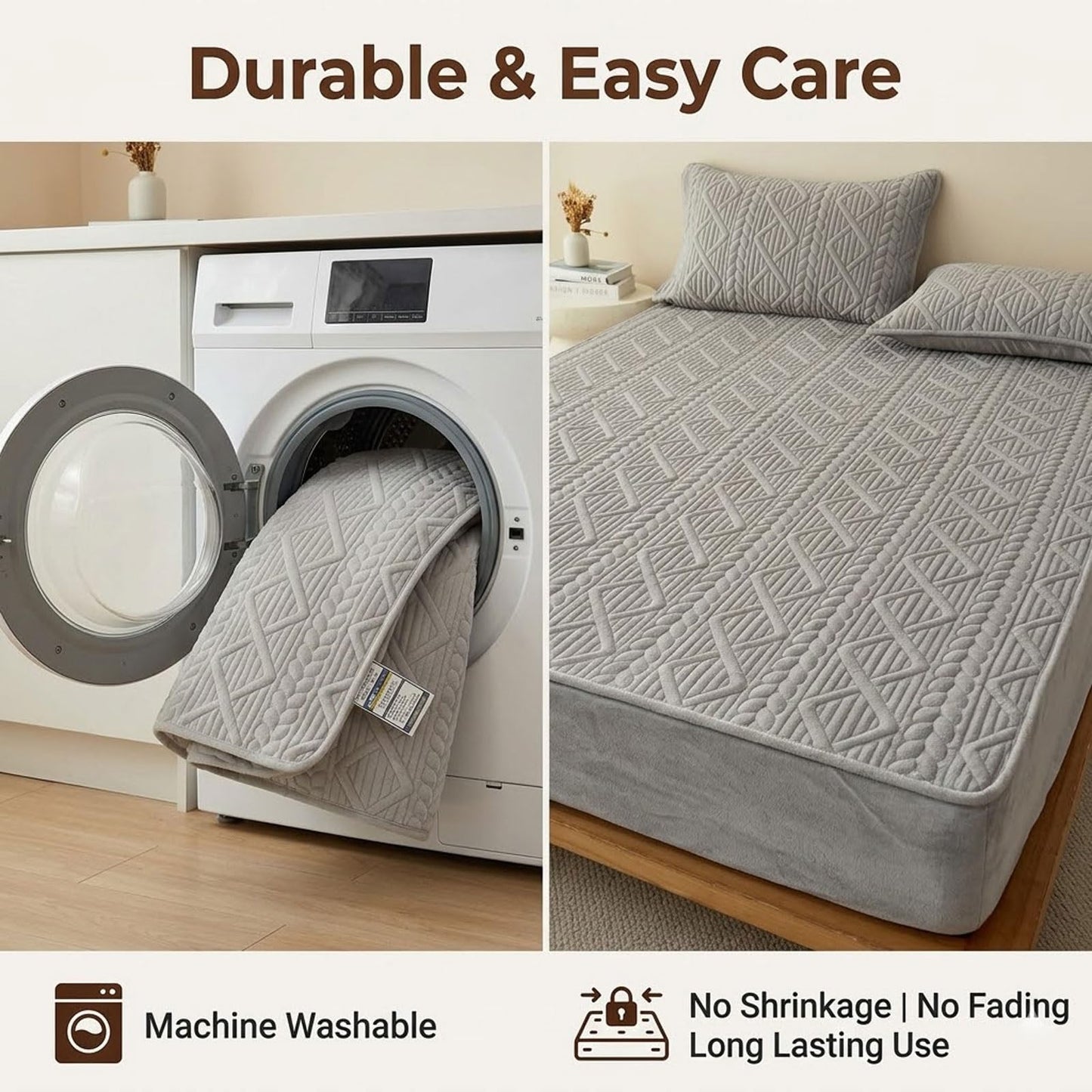 Quilted Deep Pocket Mattress Pad