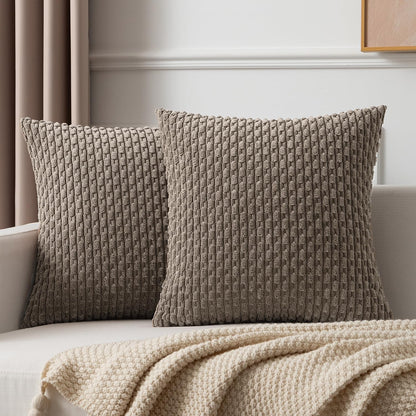 Boho Striped Corduroy Pillow Covers