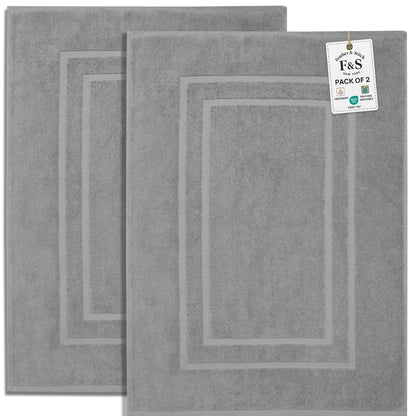 2 Piece Bathroom Bath Mat Set