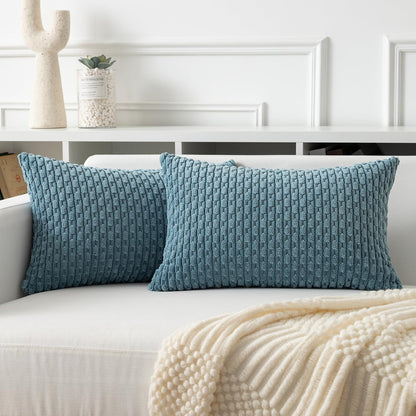 Boho Striped Corduroy Pillow Covers
