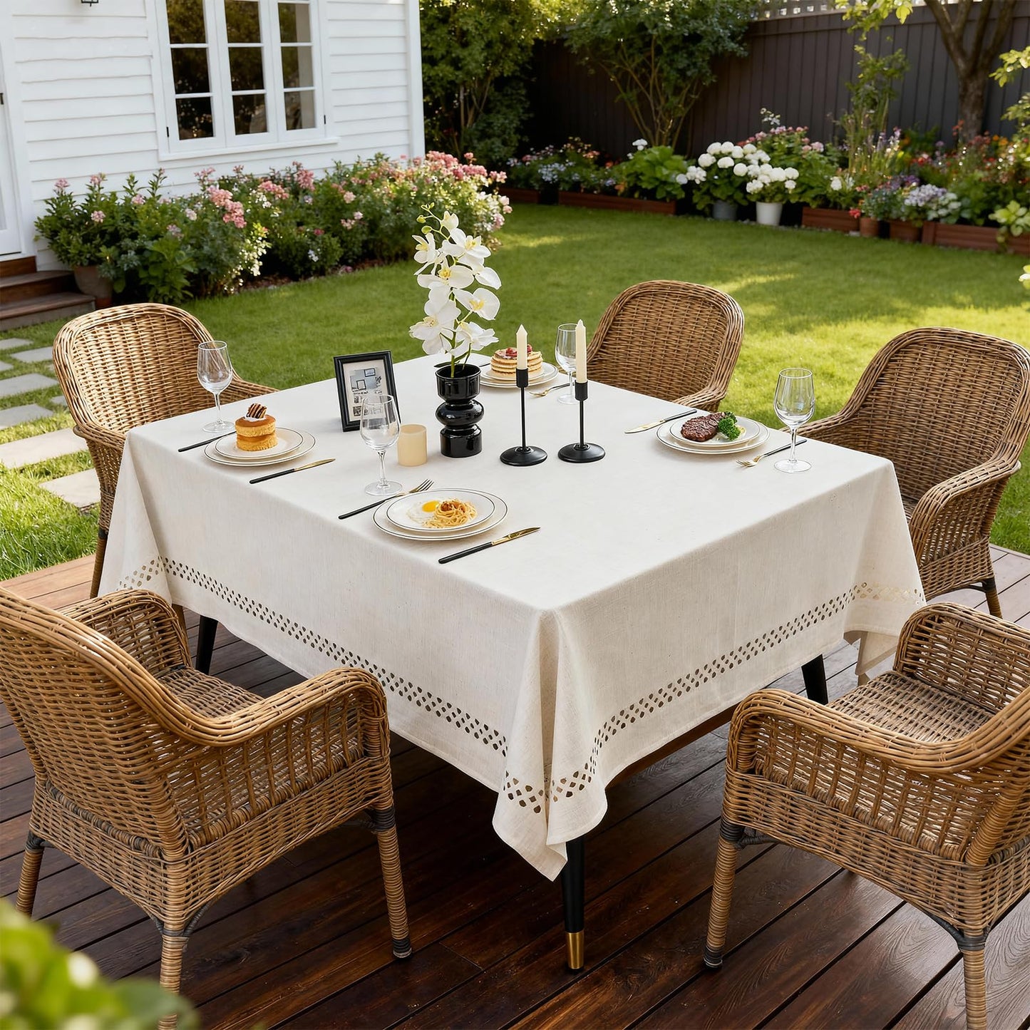 Wrinkle-Resistant Rectangle Tablecloth