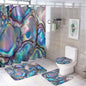 4 Piece Shower Curtain & Bath Mat Set