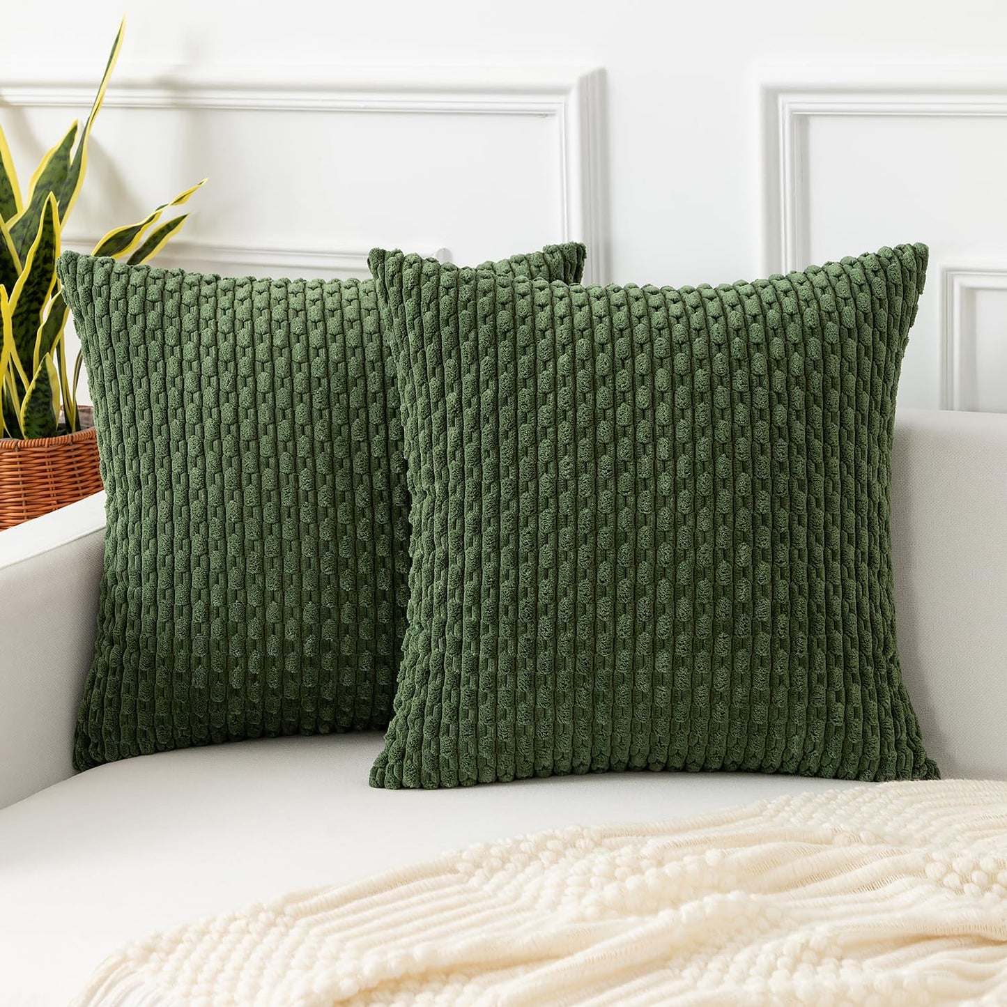 Boho Striped Corduroy Pillow Covers