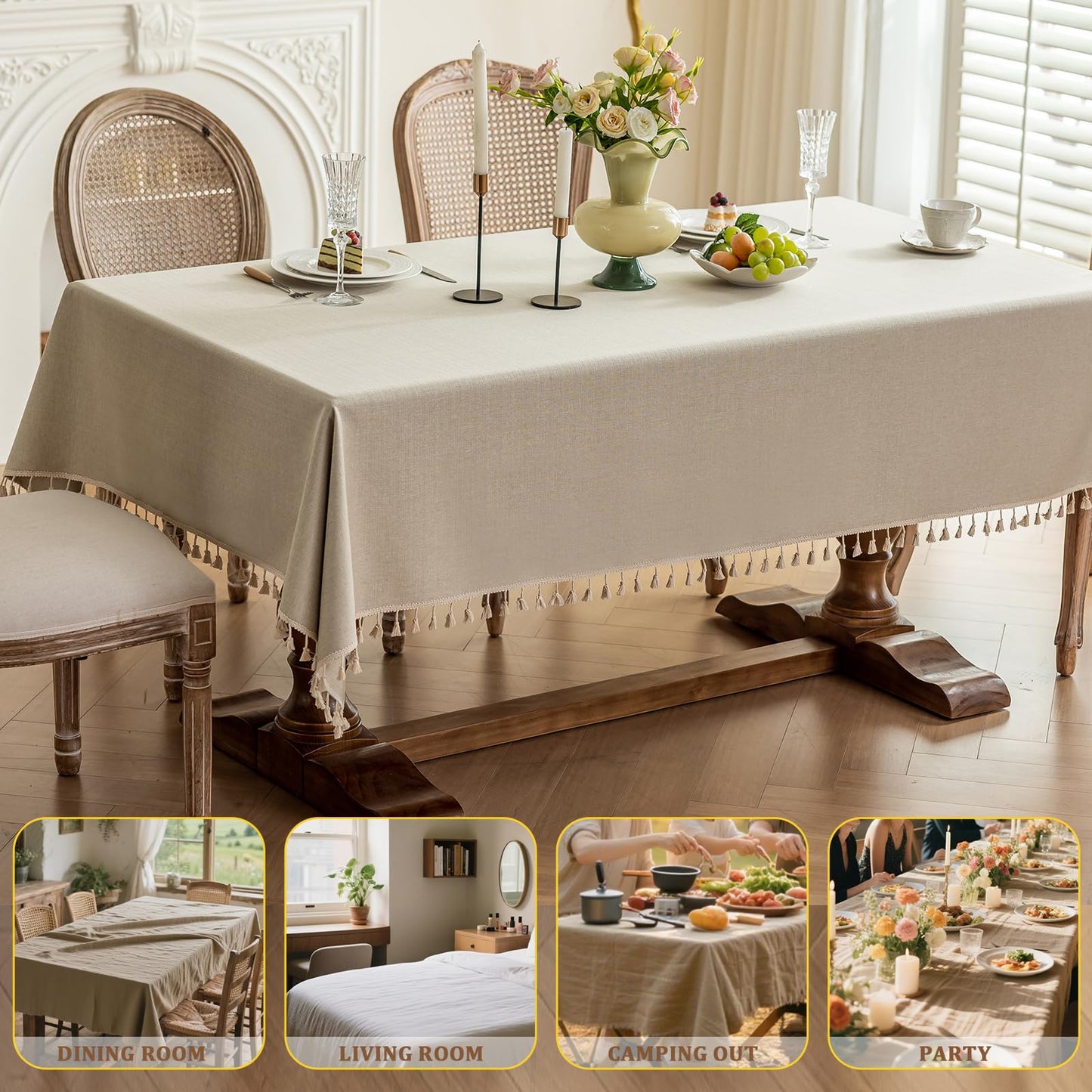 Cotton Tassel Tablecloth