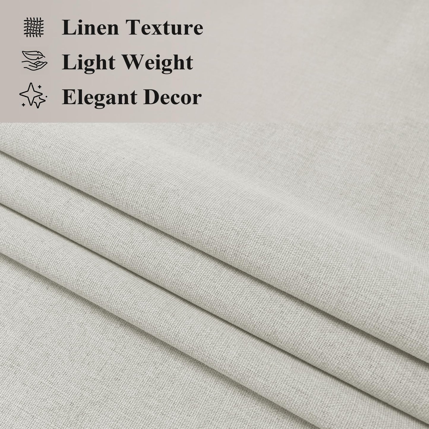 Linen Blend Blackout Curtain Set