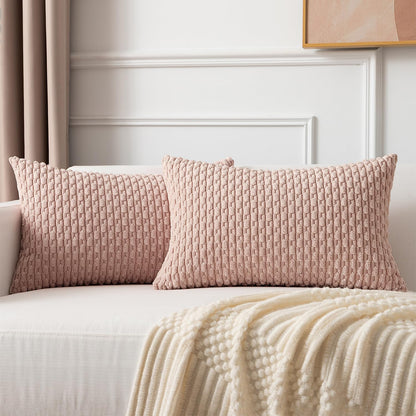 Boho Striped Corduroy Pillow Covers