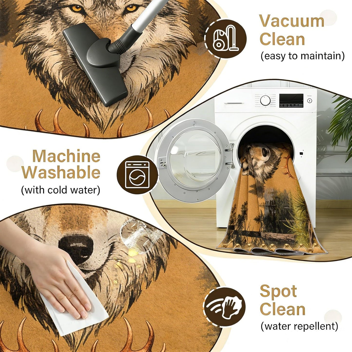 Washable Low Pile Area Rug