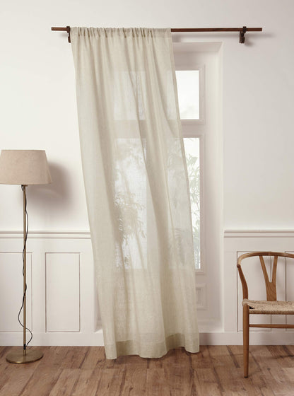Pure Linen Sheer Curtain Panel