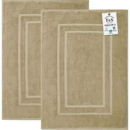 2 Piece Bathroom Bath Mat Set