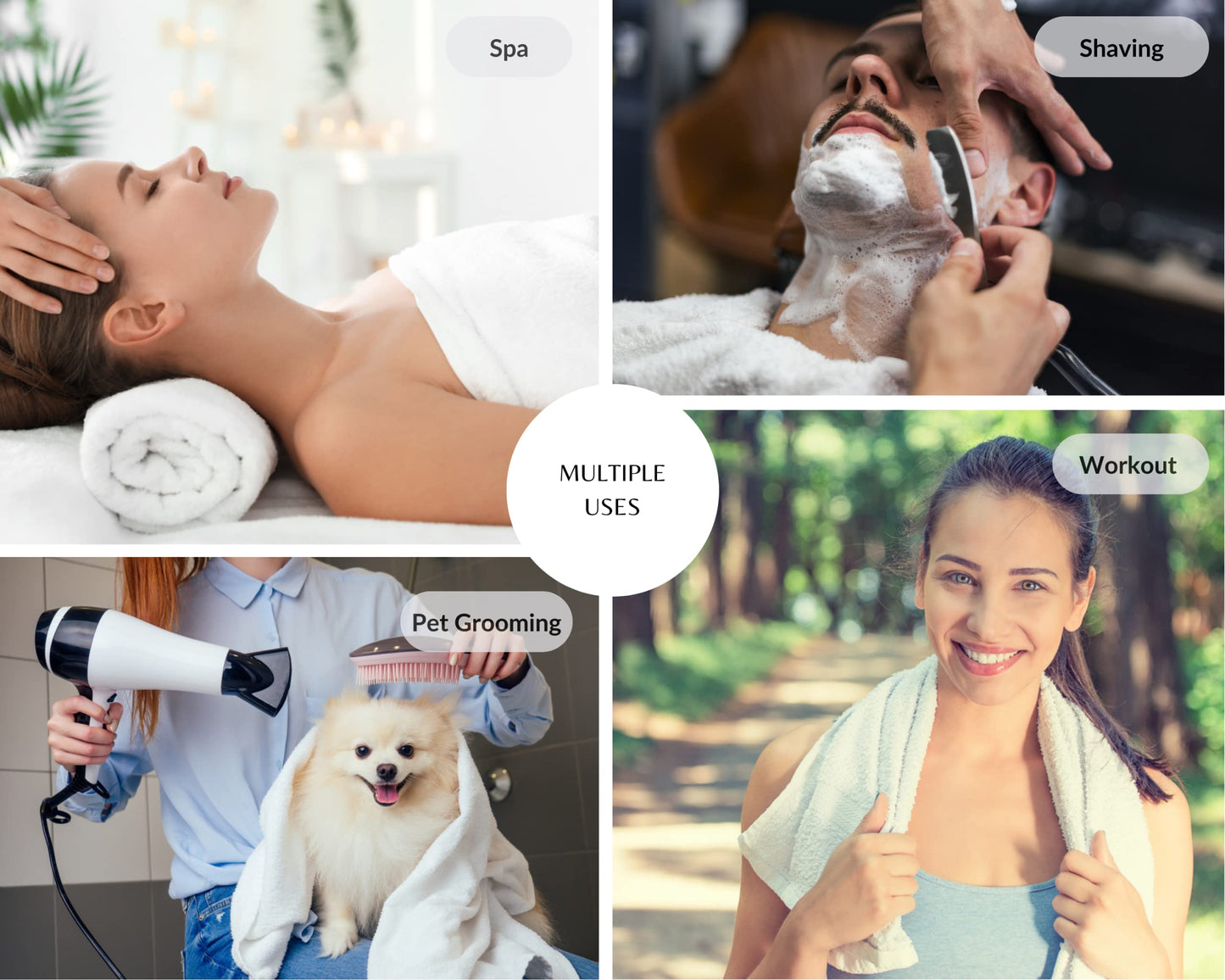 Fast-Drying Cotton Blend Bath Towels