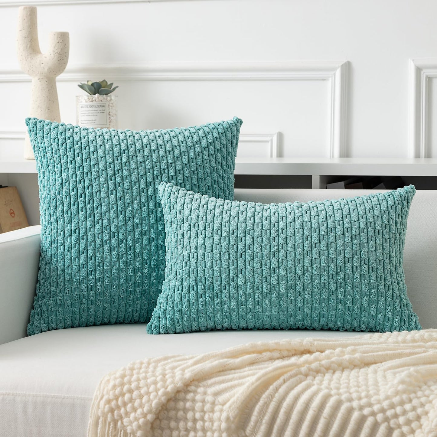 Boho Striped Corduroy Pillow Covers