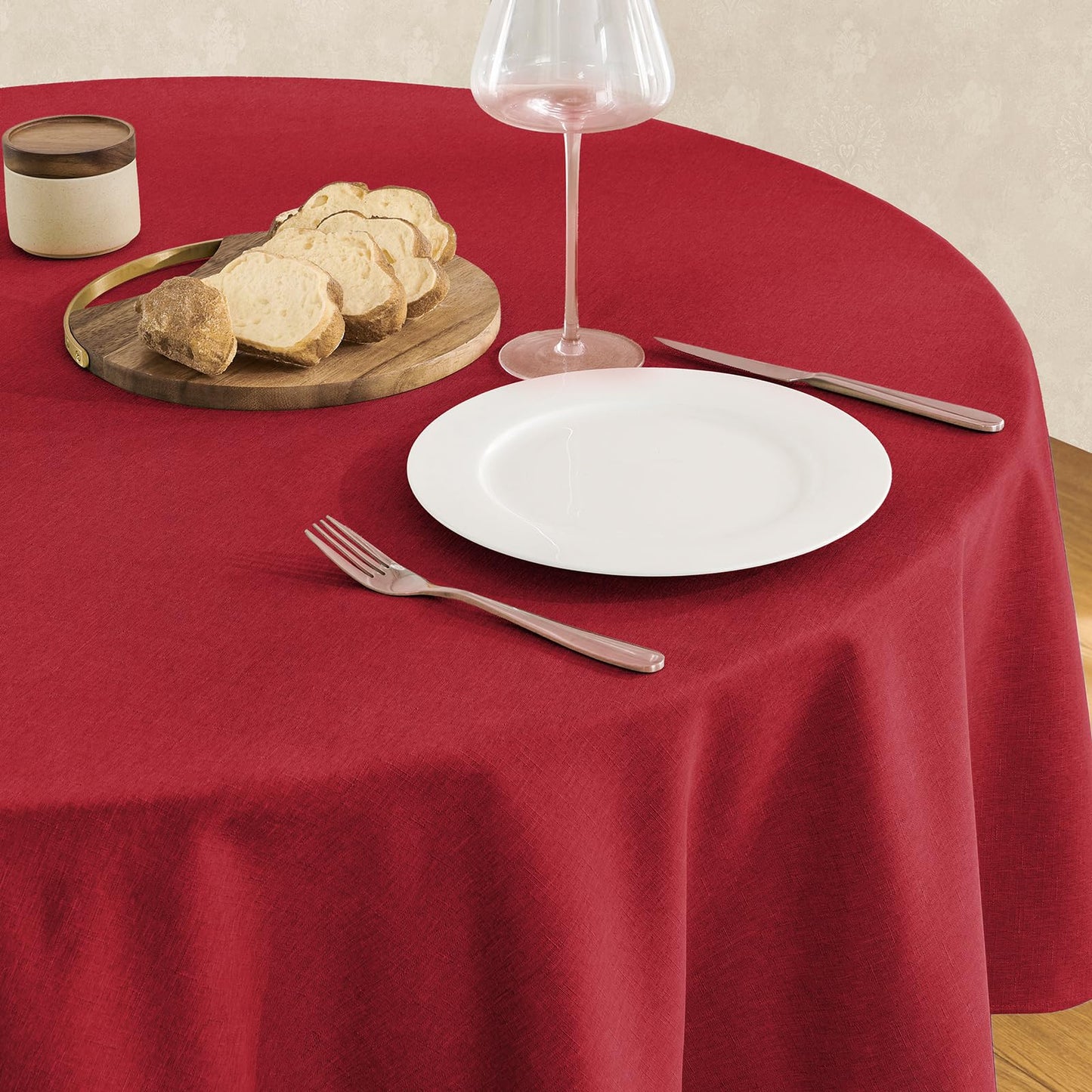 Waterproof Linen Textured Tablecloth