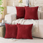 Neutral Corduroy Throw Pillow Covers Set
