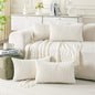 Neutral Corduroy Throw Pillow Covers Set