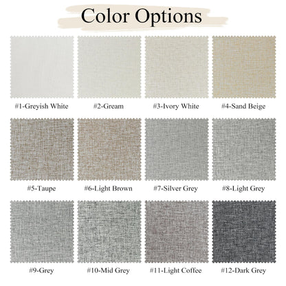 Linen Blend Blackout Curtain Set