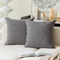 Linen Throw Pillow Covers Set