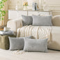 Neutral Corduroy Throw Pillow Covers Set
