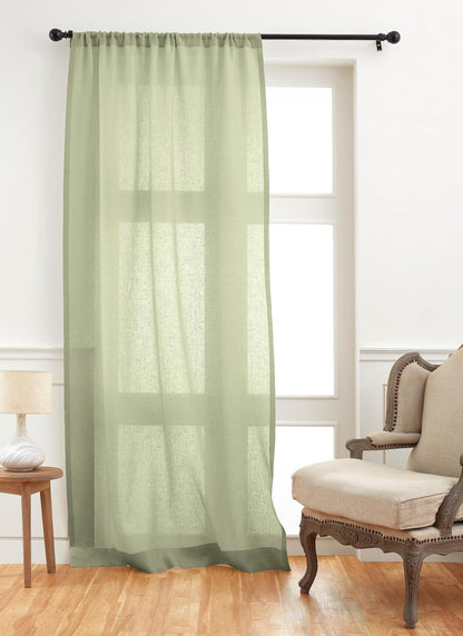 Pure Linen Sheer Curtain Panel
