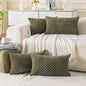 Neutral Corduroy Throw Pillow Covers Set