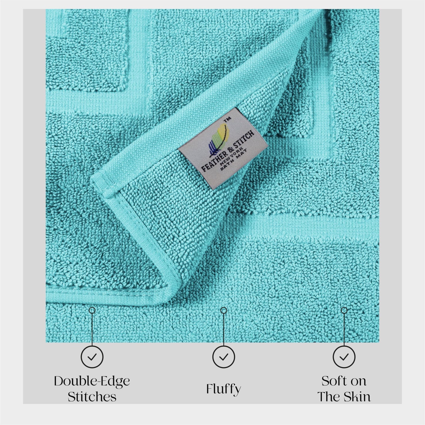 2 Piece Bathroom Bath Mat Set