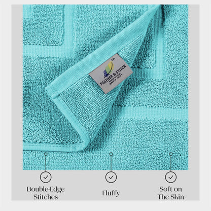 2 Piece Bathroom Bath Mat Set