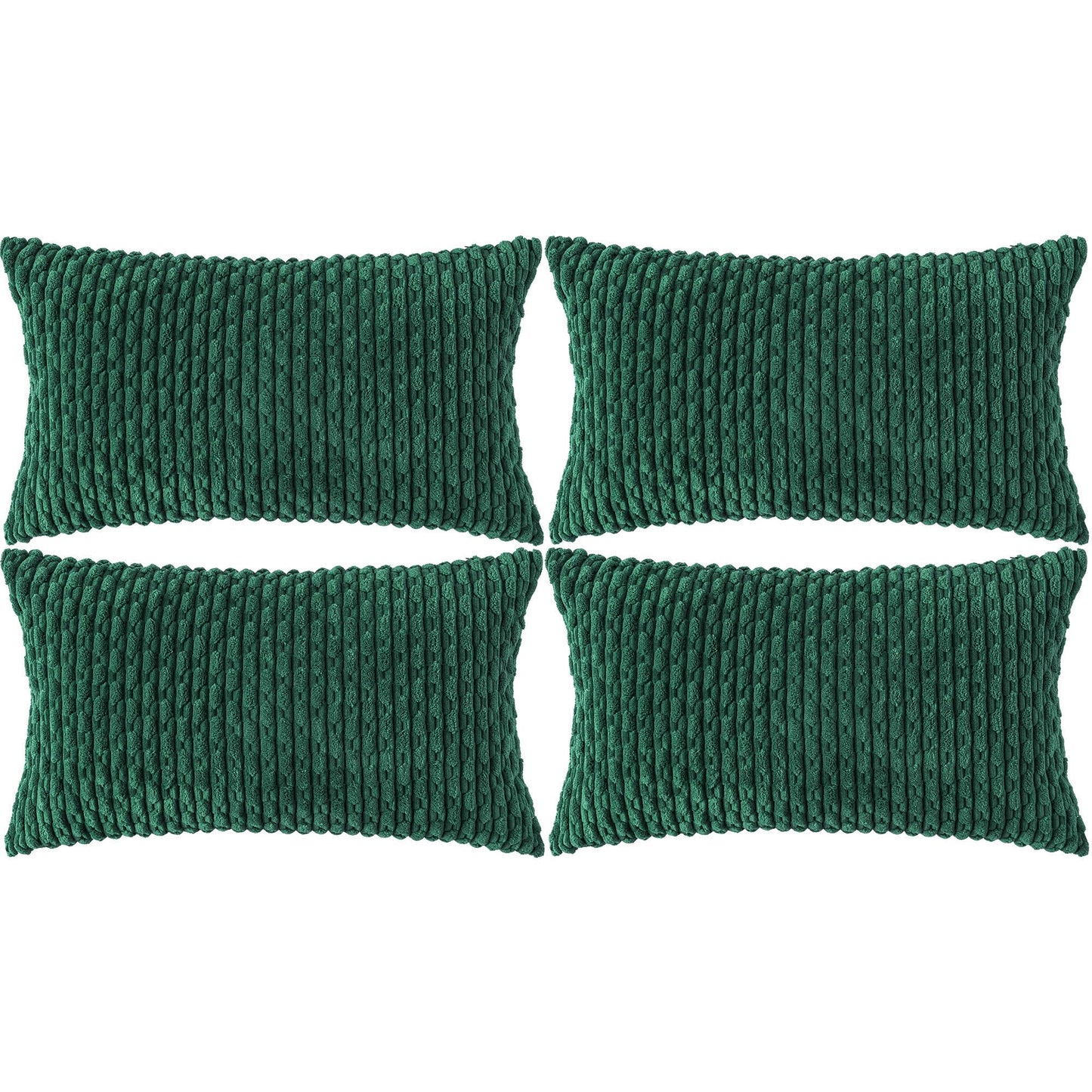 Neutral Corduroy Throw Pillow Covers Set