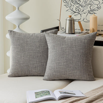 Linen Throw Pillow Covers Set