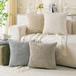 Neutral Corduroy Throw Pillow Covers Set