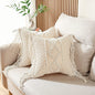 Boho Macrame Tassel Pillow Covers Set