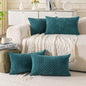 Neutral Corduroy Throw Pillow Covers Set