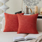 Linen Throw Pillow Covers Set