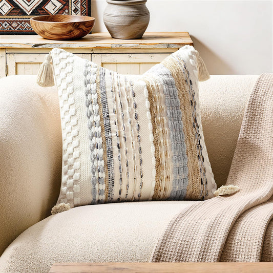 Boho Lumbar Throw Pillow Cover