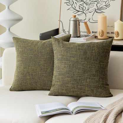 Linen Throw Pillow Covers Set