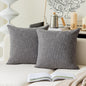 Linen Throw Pillow Covers Set