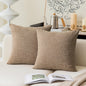Linen Throw Pillow Covers Set