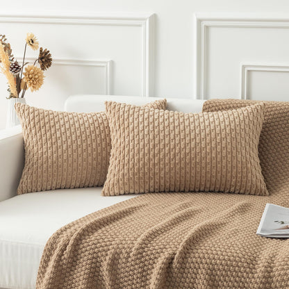 Boho Striped Corduroy Pillow Covers