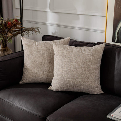 Linen Throw Pillow Covers Set
