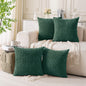 Neutral Corduroy Throw Pillow Covers Set