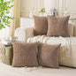 Neutral Corduroy Throw Pillow Covers Set