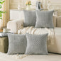 Neutral Corduroy Throw Pillow Covers Set