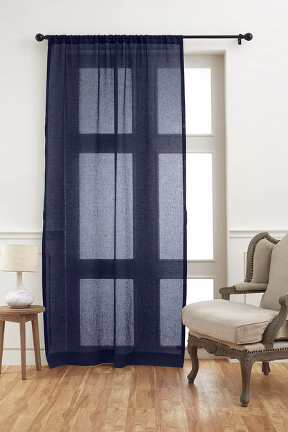 Pure Linen Sheer Curtain Panel
