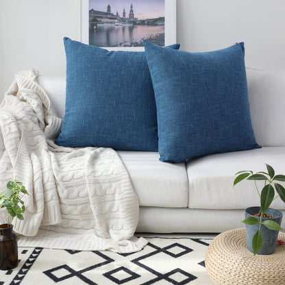 Linen Throw Pillow Covers Set