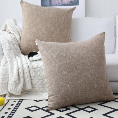 Linen Throw Pillow Covers Set