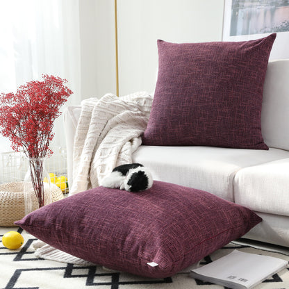 Linen Throw Pillow Covers Set