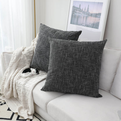Linen Throw Pillow Covers Set